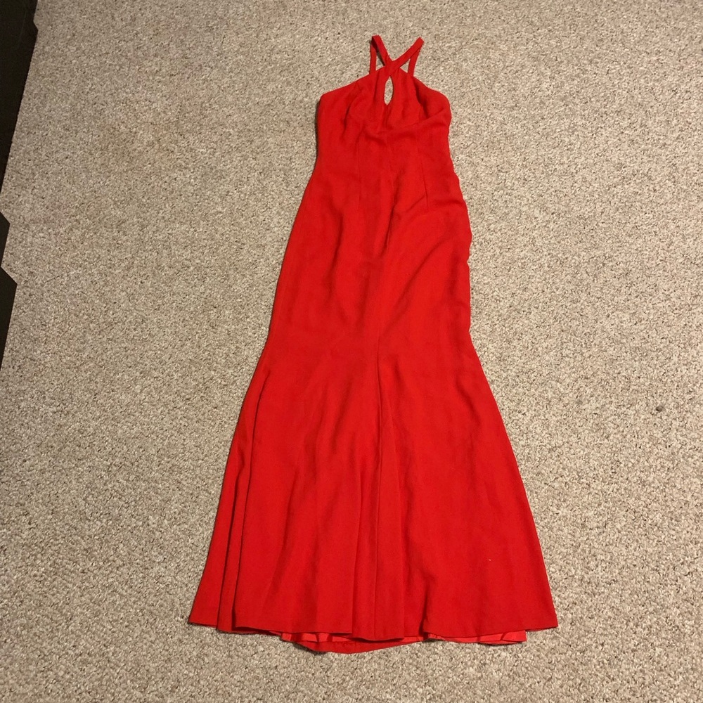 Red dress with Halter neck